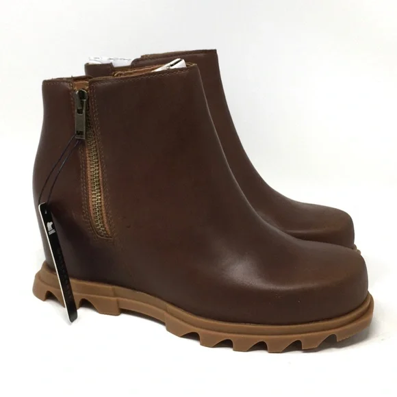 🔴SOLD Sorel Joan Of Arctic Wedge III Zip Boot Waterproof Shoe Hazelnut - Picture 4 of 11